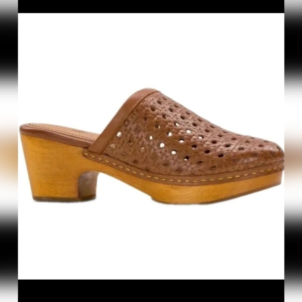 Patricia Nash Womens Brown Leather Lorena Clog 9.5